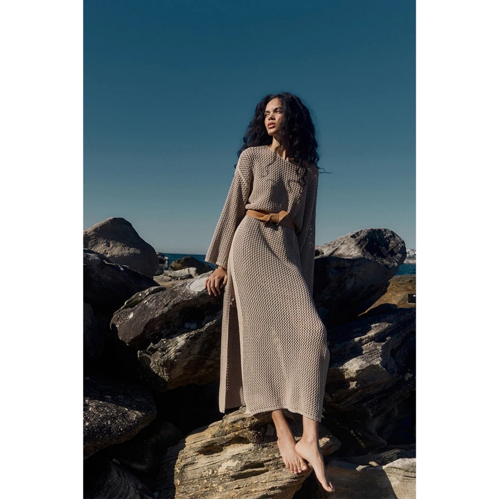 Young Fabulous and Broke Santorini crochet knit maxi dress
